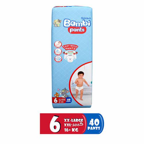 بامبي كلوت مقاس 6 XXL كبير - 40  قطعة