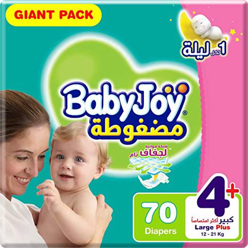 حفائض  بيبي جوي  4+ - 70 حفاض 