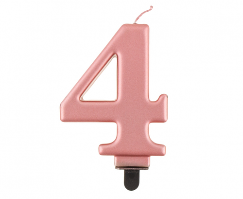 Birthday Candle Number 4,  rosegold
