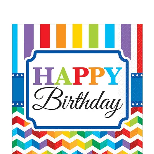 Bright Birthday Lunch Tissues 16Pcs