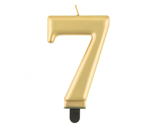 Birthday Candle Number 7,  gold