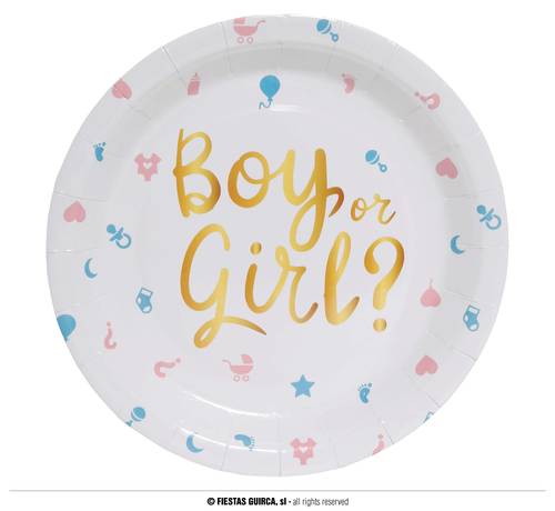 Bag 6 Plates It'S A Boy Or It'S A Girl