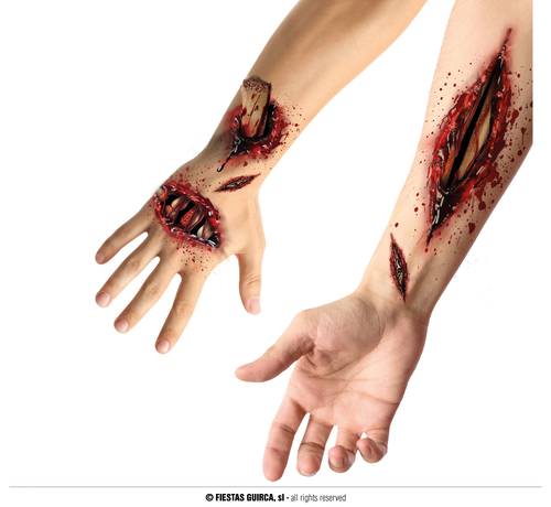 Open Wound Adhesive Tattoos