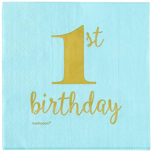 1st Birthday Tissue Blue Big