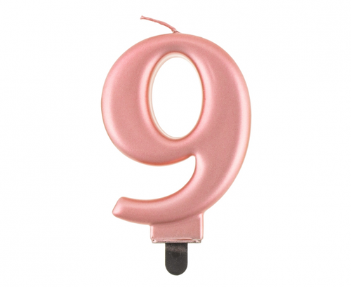 Birthday Candle Number 9,  rosegold