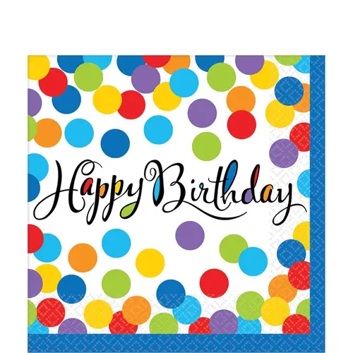 Confetti Bash Lunch Tissues 3Pcs