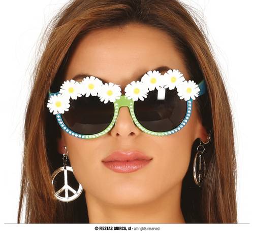 Green Glasses With Daisies