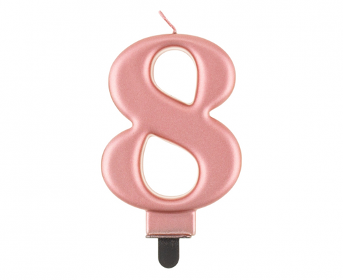 Birthday Candle Number 8,  rosegold
