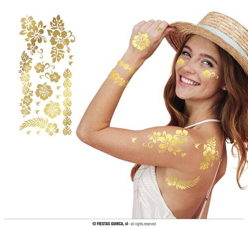Gold Flower Tattoo