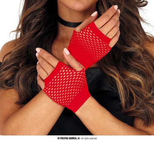 Red Mesh Gloves