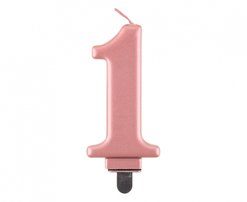 Birthday Candle Number 1,  rosegold