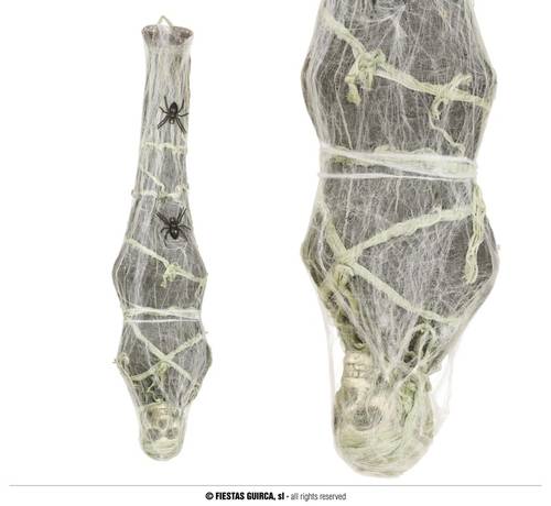 Skull In Spiderweb Hanging 