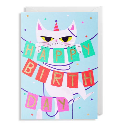 Birthday Banner Cat
