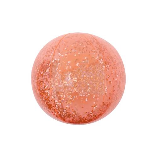 Inflatable Beach Ball Glitter - Neon Coral