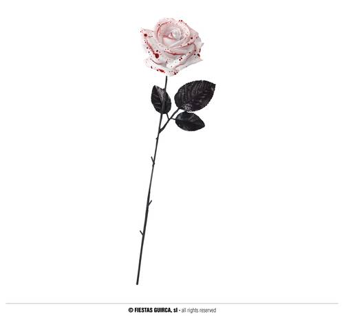 White Flower With Blood 42 Cms.