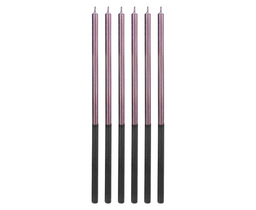 Birthday candles Platinum, Lilac, 6 pcs.