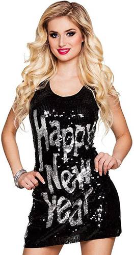 Adult Dress Dazzle 'Happy New Year' (M)