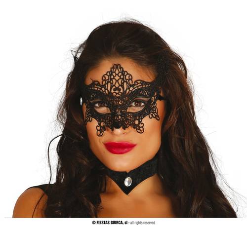 Embroidered Black Mask