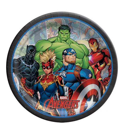Marvels Power Unite Round Paper Plates, 