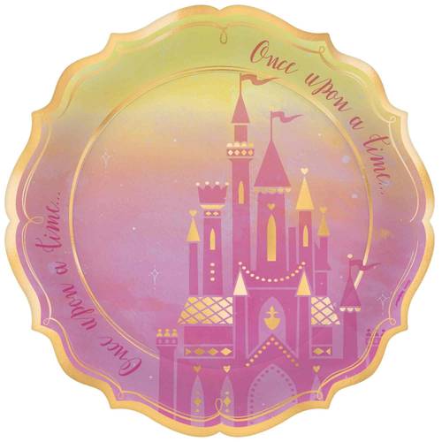 Princess Metallic Round Plates