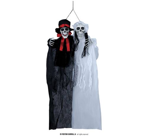 Couple Of Skeleton Bride And Groom 90 Cms.
