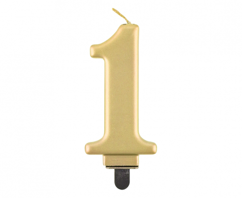 Birthday Candle Number 1,  gold