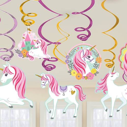 Magical Unicorn Swirl Decoration Value Pack