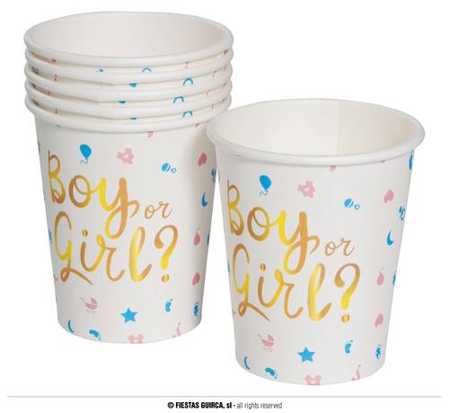 Bag 6 Glasses It'S A Boy Or It'S A Girl