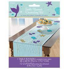 Mermaid Wishes Fishnet Table Runner