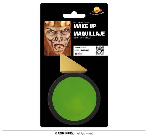 Light Green Makeup With Sponge
