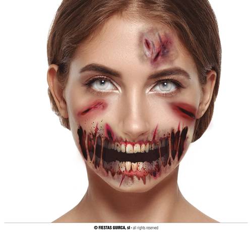 Face Wounds Tattoo 30X 14 Cm