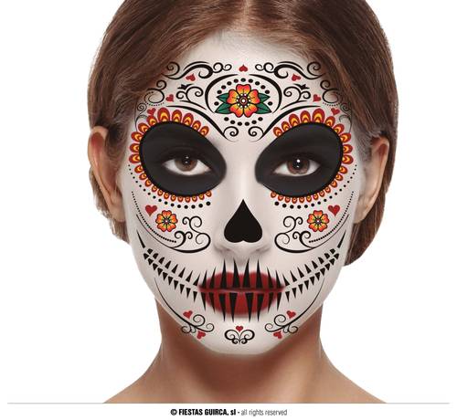 Face Catrina Tattoo 30X 14 Cm