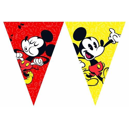 Mickey Super Cool Triangle Flag Banner