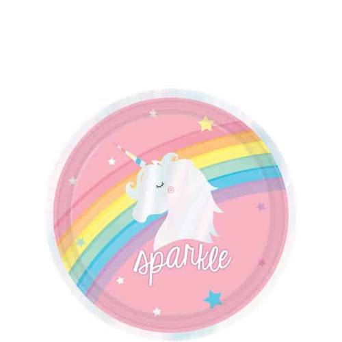 Magical Multi Colored Birthday Irridescent Plates