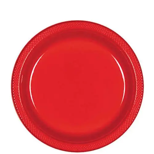 Red Plastic Plates 