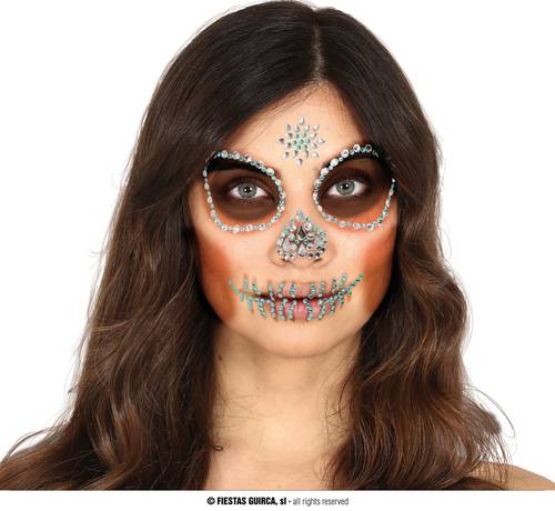مجوهرات الوجة - Green skull