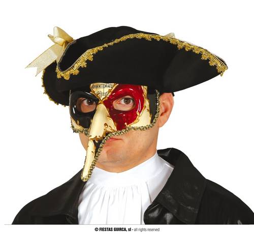 Decorated Venetian Mask With Nose And So