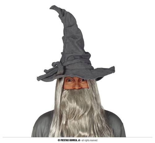 Canvas Grey Wizard Hat