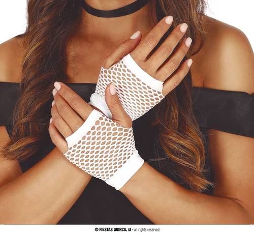 White Mesh Gloves