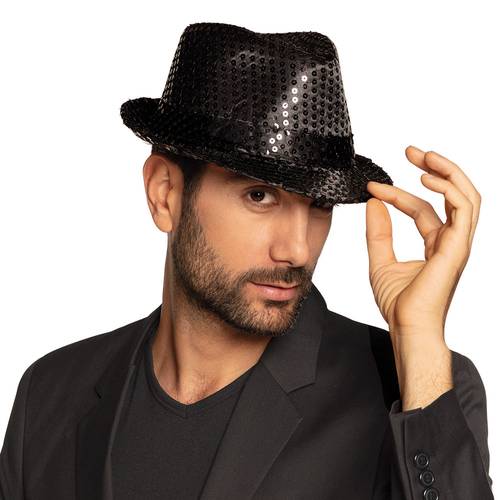 Hat Popstar Sequins Black