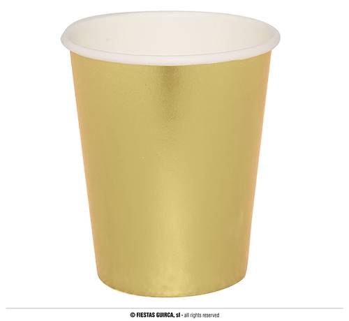 Shiny Gold Cups, 8oz 