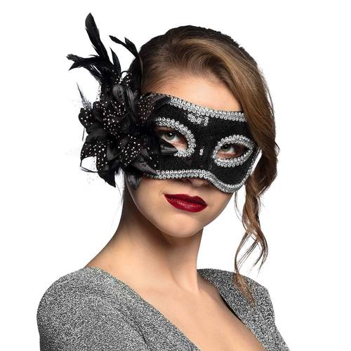 Eye mask Venice fiore black