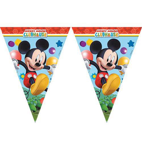 Playful Mickey Triangle Flag Banner