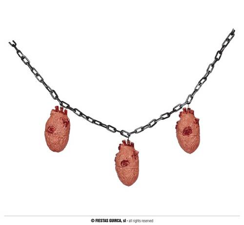 Chain With 3 Hearts 120 Cm