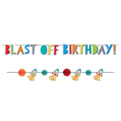 Blast Off Birthday Banner Kit