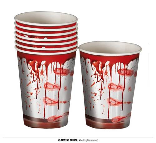 Bag 6 Bloody Glasses 9 Cms