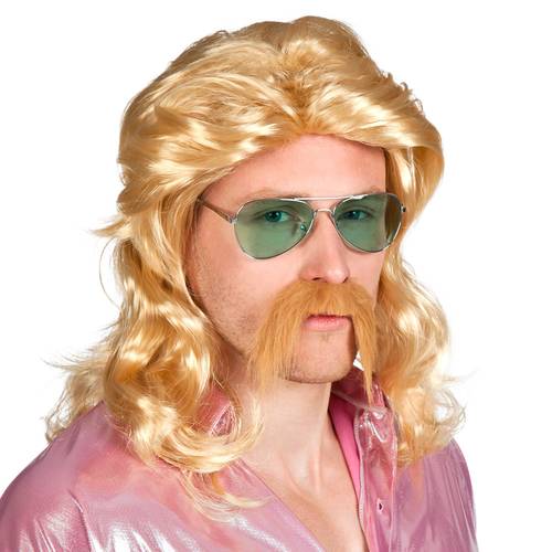 Wig Barry With Moustache