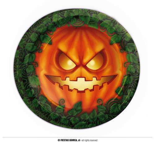 8 Pumpkin Halloween Plates