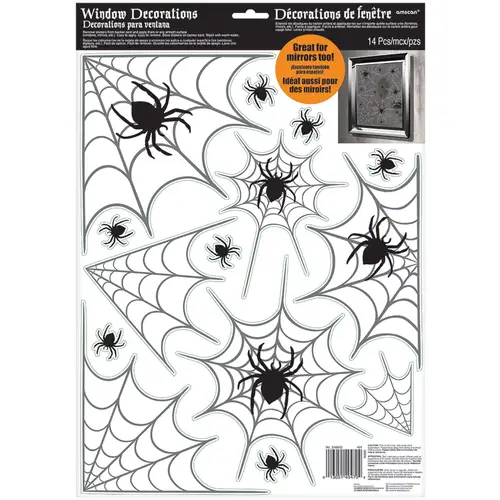 Spider Web Halloween Window Decoration