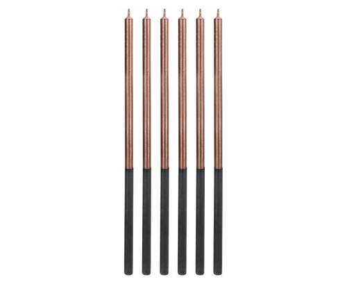Birthday candles Platinum, Rose gold, 6 pcs.